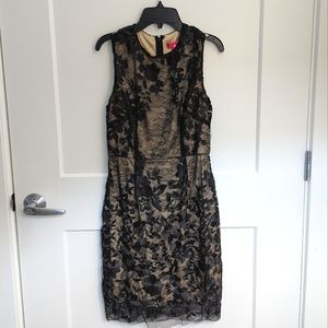 Betsey Johnson Black Lace Sheath Dress Size 4